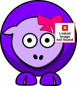Sheep Two Toned Purple With Pink Bow Clip Art at Clker.com - vector ...