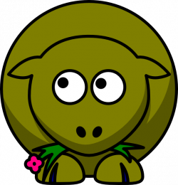 Sheep Olive Green Two Toned Looking Up To Left Clip Art at Clker.com ...