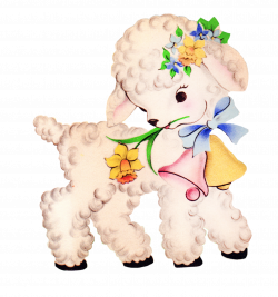 Free Vintage Baby Lamb Clipart - Free Pretty Things For You