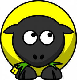 Yellow Sheep Looking Right-down Clip Art at Clker.com - vector clip ...