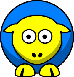 Sheep 2 Toned Blue And Yellow Clip Art at Clker.com - vector clip ...