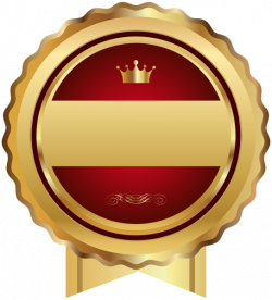 Red Gold Seal Badge Transparent PNG Clip Art | arquivos | Pinterest ...