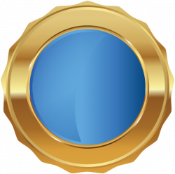 Gold Blue Seal Badge PNG Transparent Clip Art Image | Gold Blue Seal ...