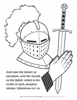FREE Sword of the spirit and Helmet of salvation Coloring page > Eph ...