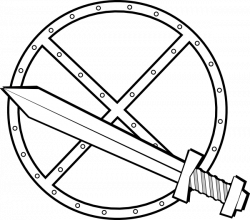 Jonadab Round Sword And Shield Clip Art at Clker.com - vector clip ...