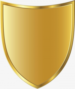 Golden Shield Badge, Shield Clipart, Gol #502340 - PNG ...