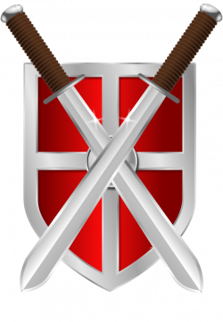 OnlineLabels Clip Art - Swords And Shield