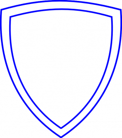 White Shield With Blue Outline Clip Art at Clker.com - vector clip ...