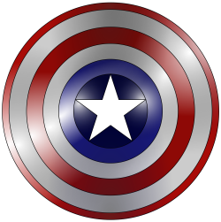 OnlineLabels Clip Art - Captain America Shield (Metal Base)