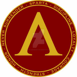 Sparta Shield Maroon and Gold Seal by williammarshalstore ...