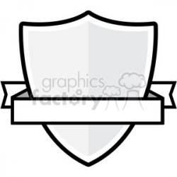 vector ribbon and shield clipart. Royalty-free clipart # 384850