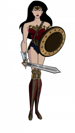 JL Wonder Woman Dawn of Justice (Shield and Sword) by Alexbadass on ...