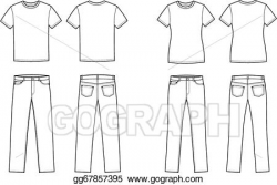 Vector Art - T-shirt and jeans. EPS clipart gg67857395 - GoGraph