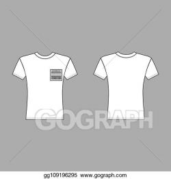 Vector Illustration - T shirt man pocket template (front ...