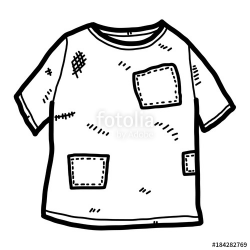 old t shirt / cartoon vector and illustration, black and ...