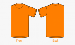 Orange Clipart Tshirt - Gray T Shirt Template #241362 - Free ...