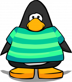 Image - Aqua Striped T-Shirt Playercard.png | Club Penguin Rewritten ...