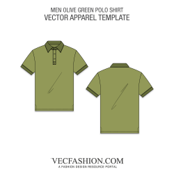 Olive Green Button Up Polo Shirt - VecFashion