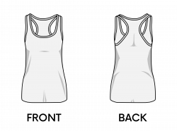 Clipart - Woman T-shirt swimmer back template