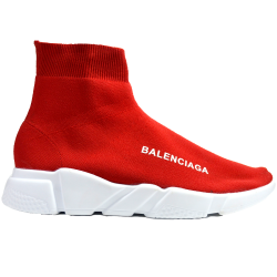 Balenciaga Speed Trainers Stretch-Knit Red Sneakers