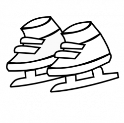 clipartist.net » Clip Art » netalloy skating shoes kids black white ...