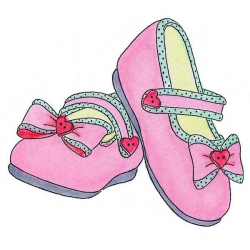 8855 - Baby Girl Shoes Rubber Stamp - Sku: E757 | Baby Digis ...
