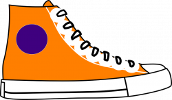 Shoe clipart orange - Pencil and in color shoe clipart orange