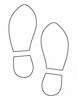 Shoe print pattern. Use the printable outline for crafts, creating ...