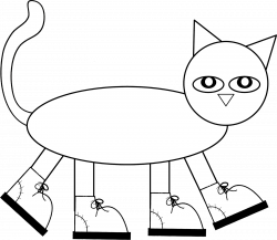 Pete the Cat Pattern to color, cut, and assemble! Children love ...