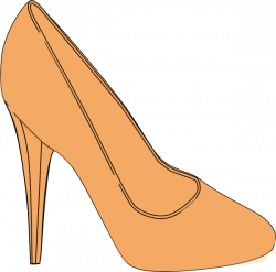 Orange High Heeled Shoe Clip Art at Clker.com - vector clip art ...