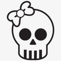 Skeleton Clipart Bow - Skull Drawing For Halloween #1415422 ...