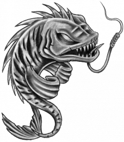 Fish Skeleton Pisces Tattoos Stencil photo - 1 | draw | Pinterest ...