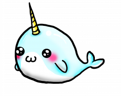 Narwhal clipart chibi - Pencil and in color narwhal clipart chibi