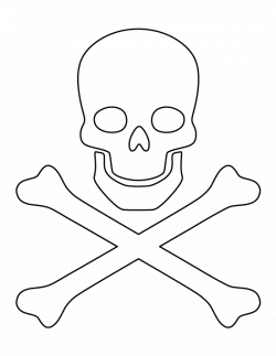 Skull and crossbones pattern. Use the printable outline for crafts ...