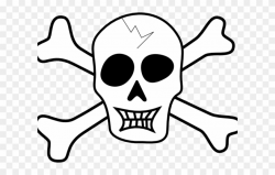 Skeleton Head Clipart Pirate Symbol - Skull And Crossbones ...