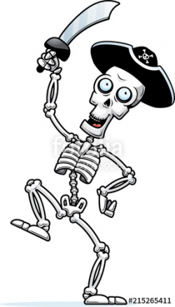 Cartoon Pirate Skeleton Dancing