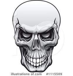 Skull Clipart #1115509 - Illustration by Vector Tradition SM