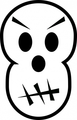 OnlineLabels Clip Art - Angry Skull
