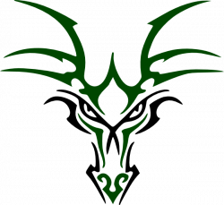 Green Dragon Head clip art - vector clip art online, royalty free ...