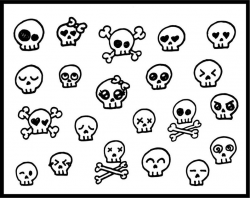 Skull clipart, cute, skull candy, skulls, skullcandy, clipart, vector  graphics, digital clip art, digital images, Commercial Use (Printable)