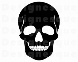 Skull #16 SVG, Skull Svg, Skull Clipart, Skull Cut Files For Silhouette,  Skull Files for Cricut, Skull Dxf, Skull Png, Skull Eps, Vector