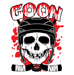 Goon Hockey Sticks Crossed Blood Puck Helmet Skull Enforcer – UltraD Inc