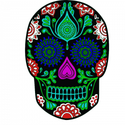 Colorful clipart skull ~ Frames ~ Illustrations ~ HD images ~ Photo ...