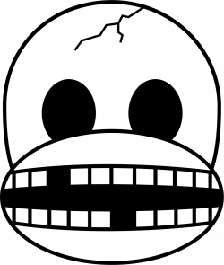 Clipart - Monkey Emoji - Skull
