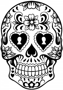 Sugar Skull Black And White Drawing at GetDrawings.com | Free for ...