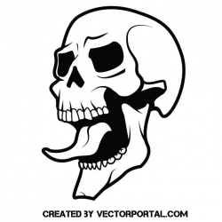 Skull with long tongue | art in 2019 | Skull stencil, Skull ...