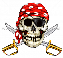 Pirate Skull | Production Ready Artwork for T-Shirt Printing