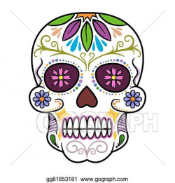 Vector Clipart - Colorful sugar skull. Vector Illustration ...