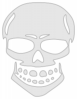 Clipart - Wicked Skull Stencil