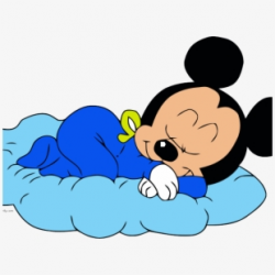 Dreaming Clipart Adequate Sleep - Baby Mickey Mouse Png ...